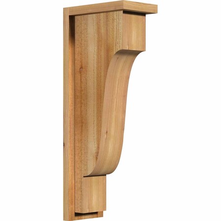 Ekena Millwork Newport Rough Sawn Corbel w/Backplate, Western Red Cedar, 6"W x 10"D x 26"H COR06X10X26NEW01RWR